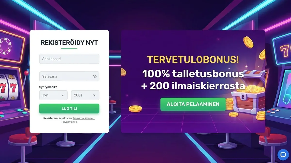 Rekisteröidy bonuksen kanssa